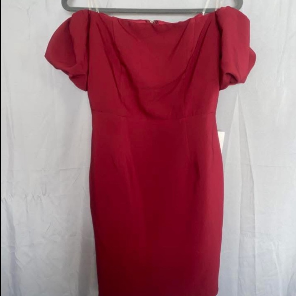 Elegant Red Off-Shoulder Dress